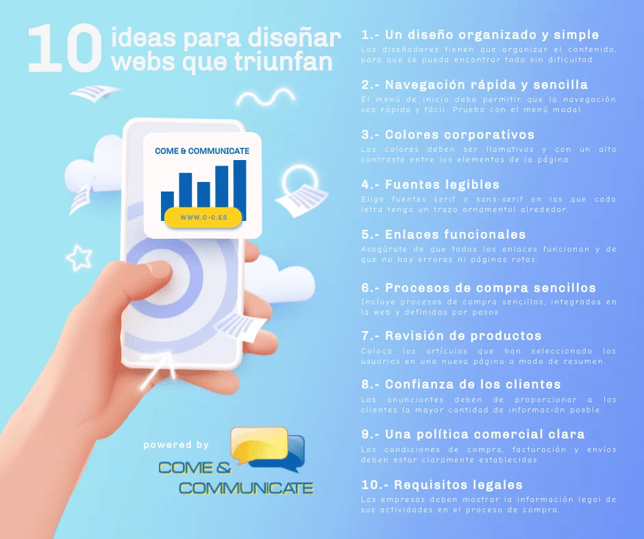 Infografía: 10 ideas para diseñar webs que triunfan