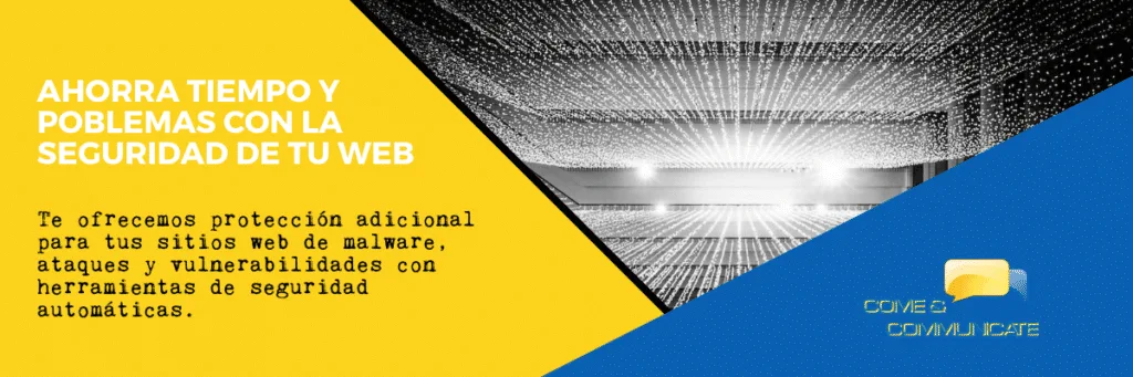 Banner con información comercial relativa a la seguridad web