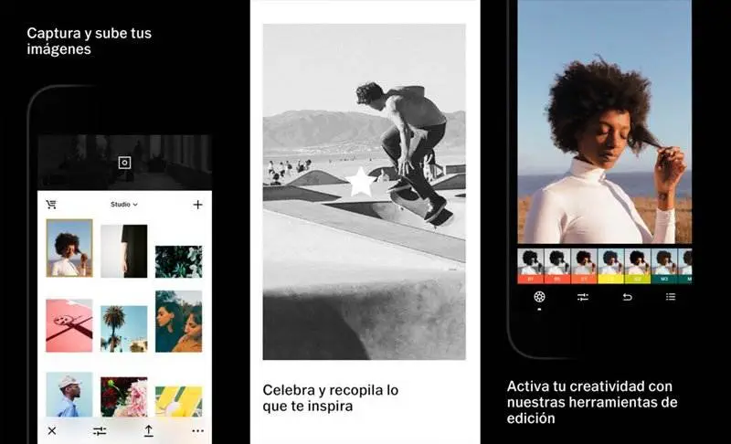Pantallazo de la app VSCO