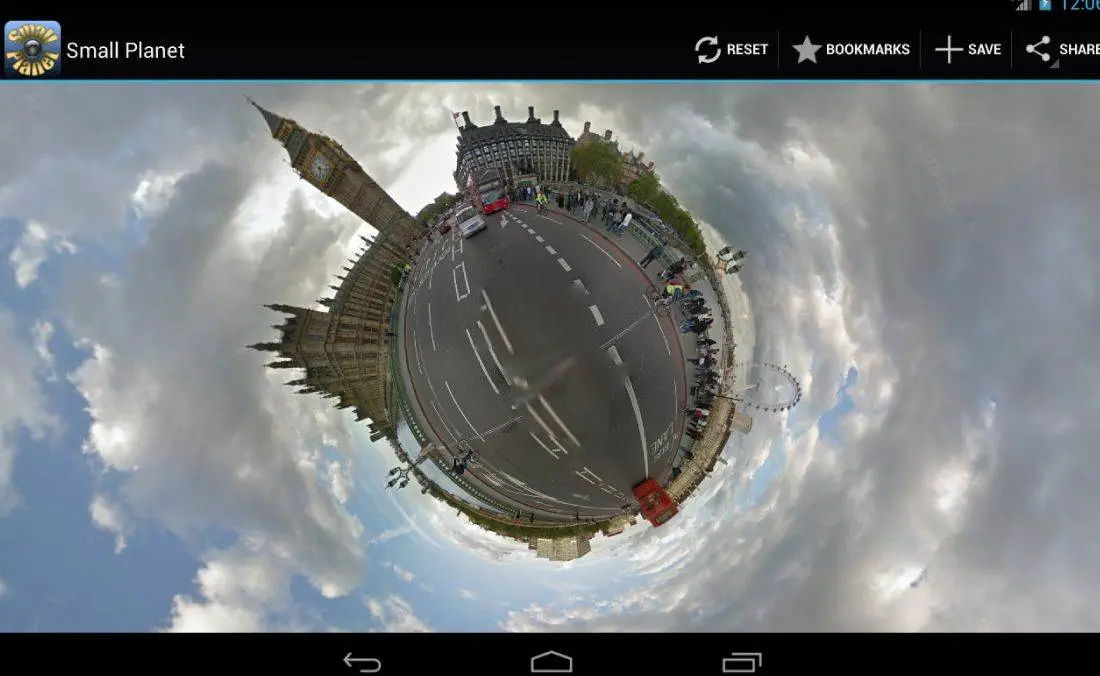 Pantallazo de la app Tiny Planet