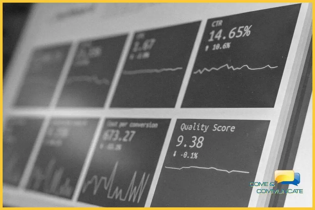 Informe de Google Analytics con datos de una página web.