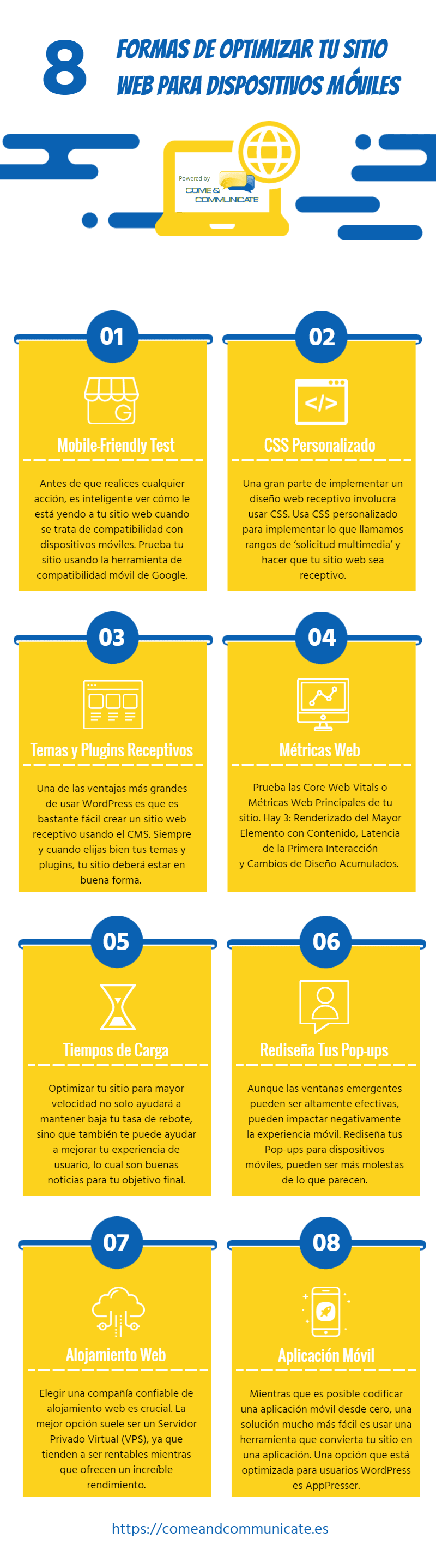 Cómo optimizar una página web para móviles Infografía: 8 consejos para optimizar una página web para móviles