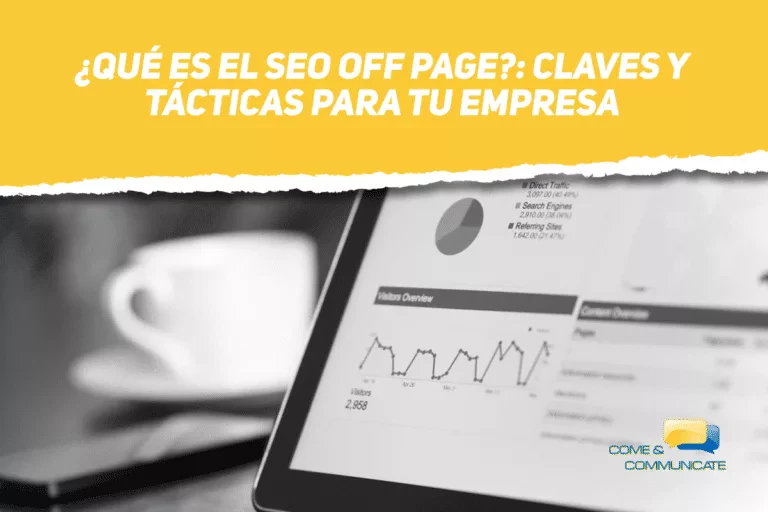 Portátil con datos de qué es el SEO Off