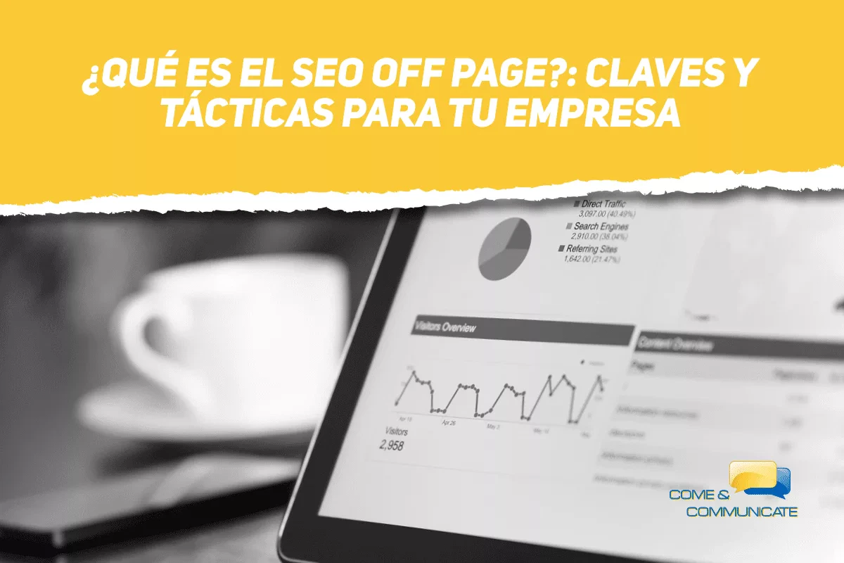 Portátil con datos de qué es el SEO Off