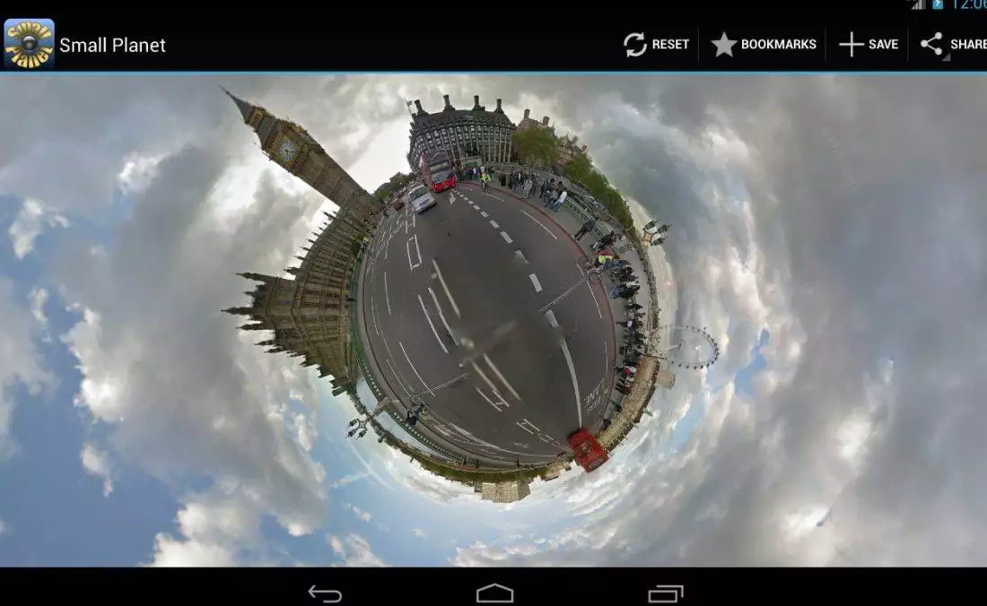 Pantallazo de la app Tiny Planet