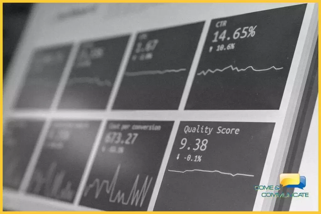 Informe de Google Analytics con datos de una página web.