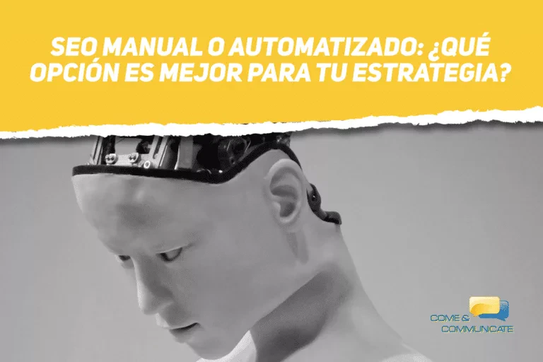 La cabeza de un robot pensando que opción será mejor: SEO Manual vs SEO Automatizado