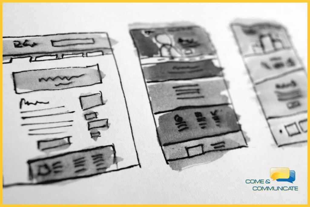 Diseños de páginas con las fases del funnel de ventas
