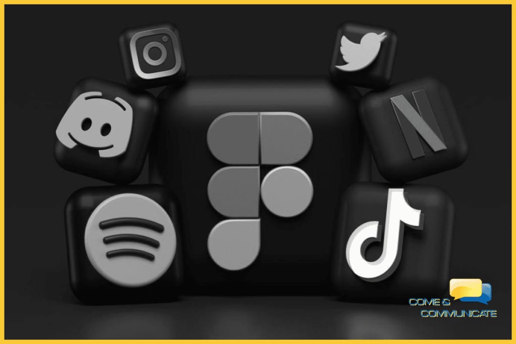 Iconos de Redes Sociales en blanco y negro