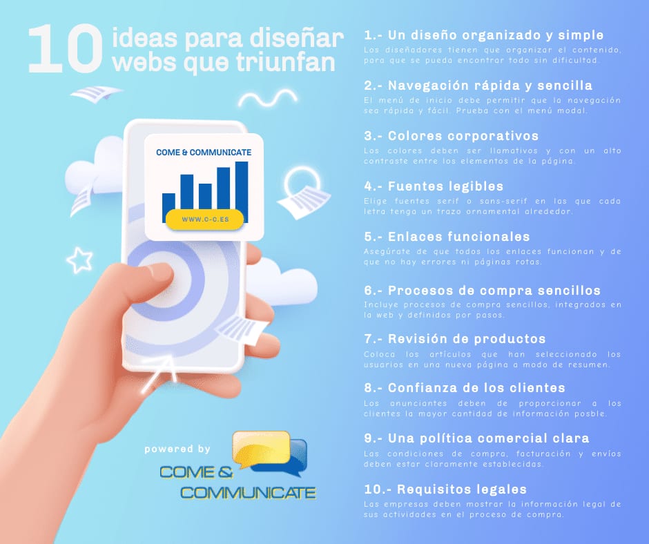 Infografía: 10 ideas para diseñar webs que triunfan