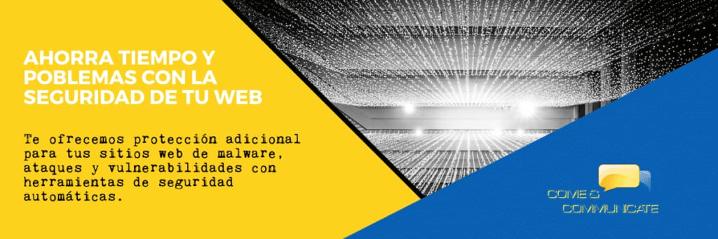 Banner con información comercial relativa a la seguridad web