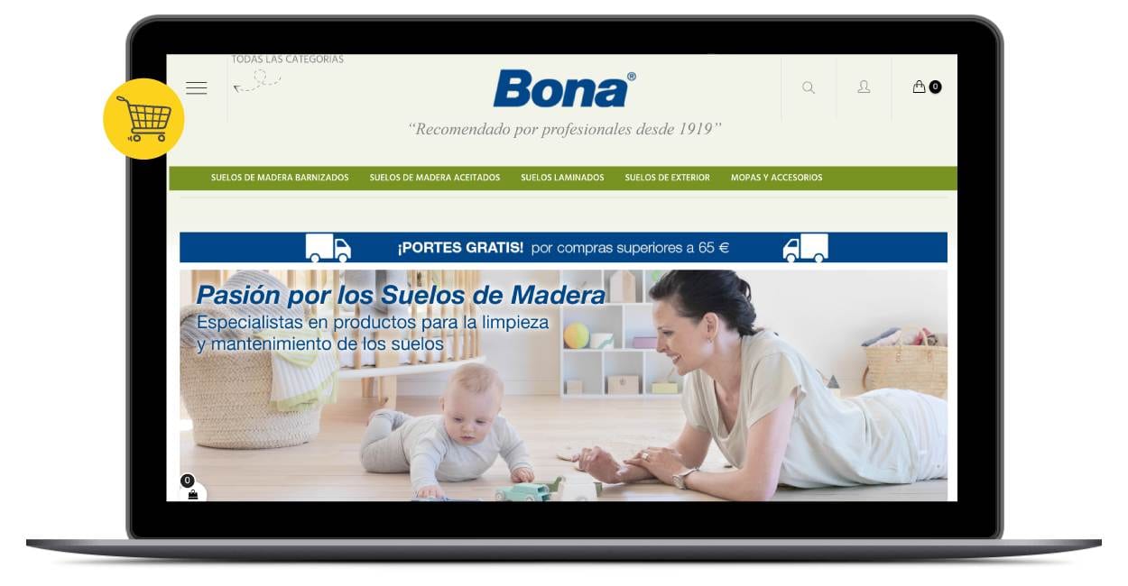 Pantallazo Portfolio de Tiendas Online Bona Ibérica