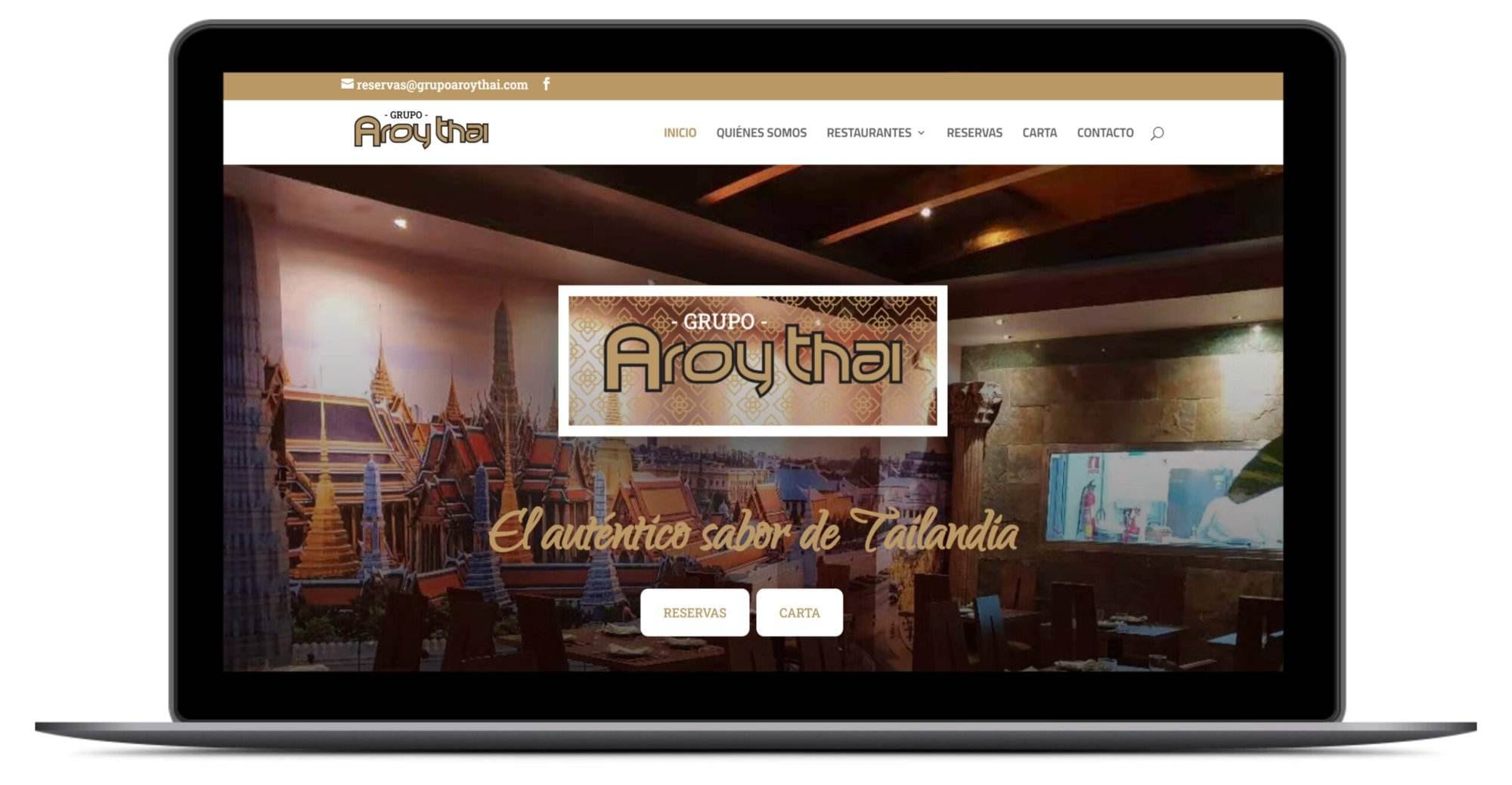 Pantallazo Portfolio Web Grupo Aroy Thai