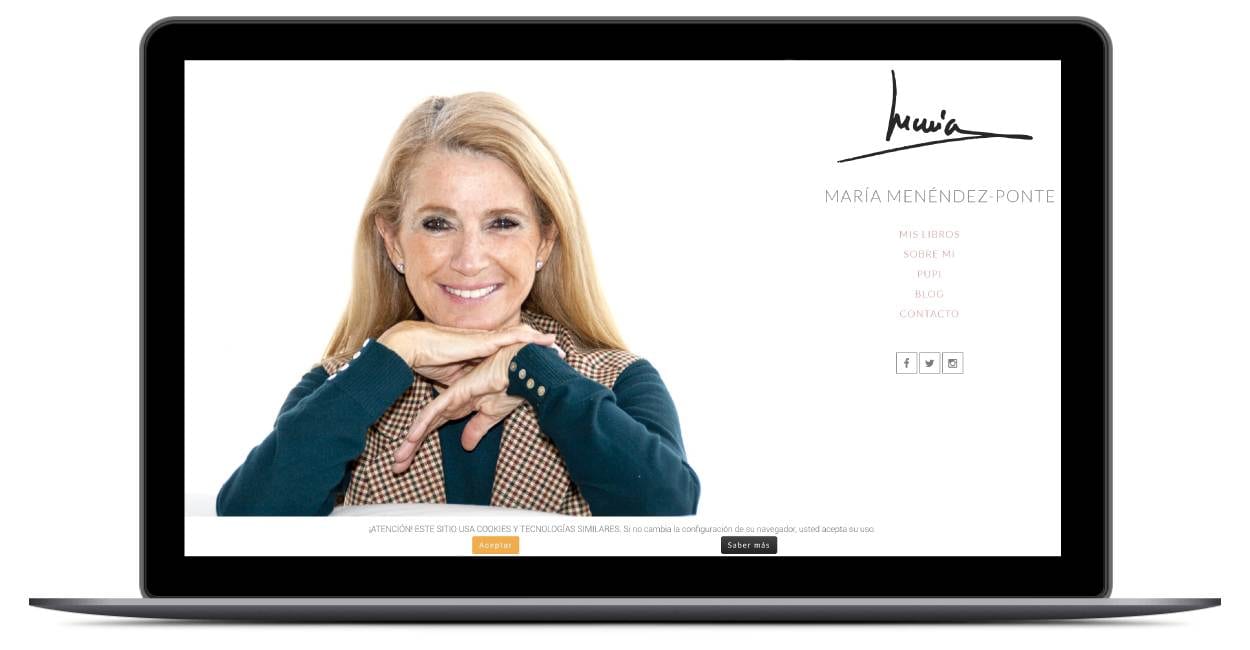 Pantallazo Portfolio Web María Menéndez-Ponte