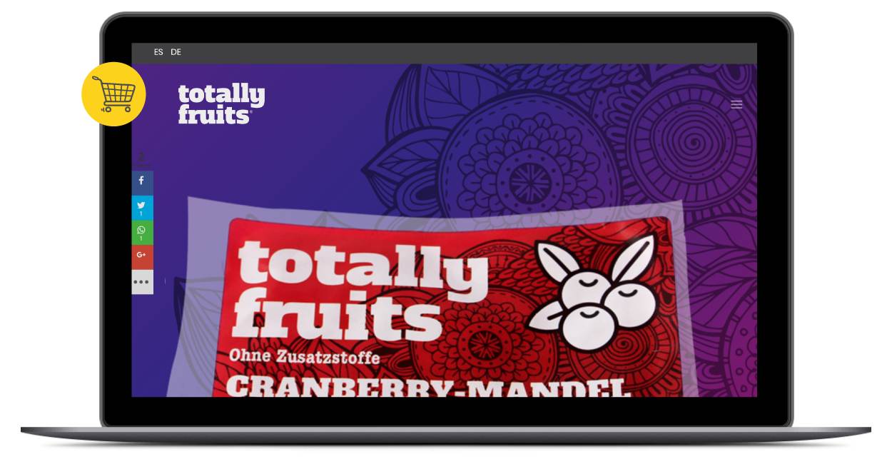 Pantallazo Portfolio de Tiendas Online Totally Fruits